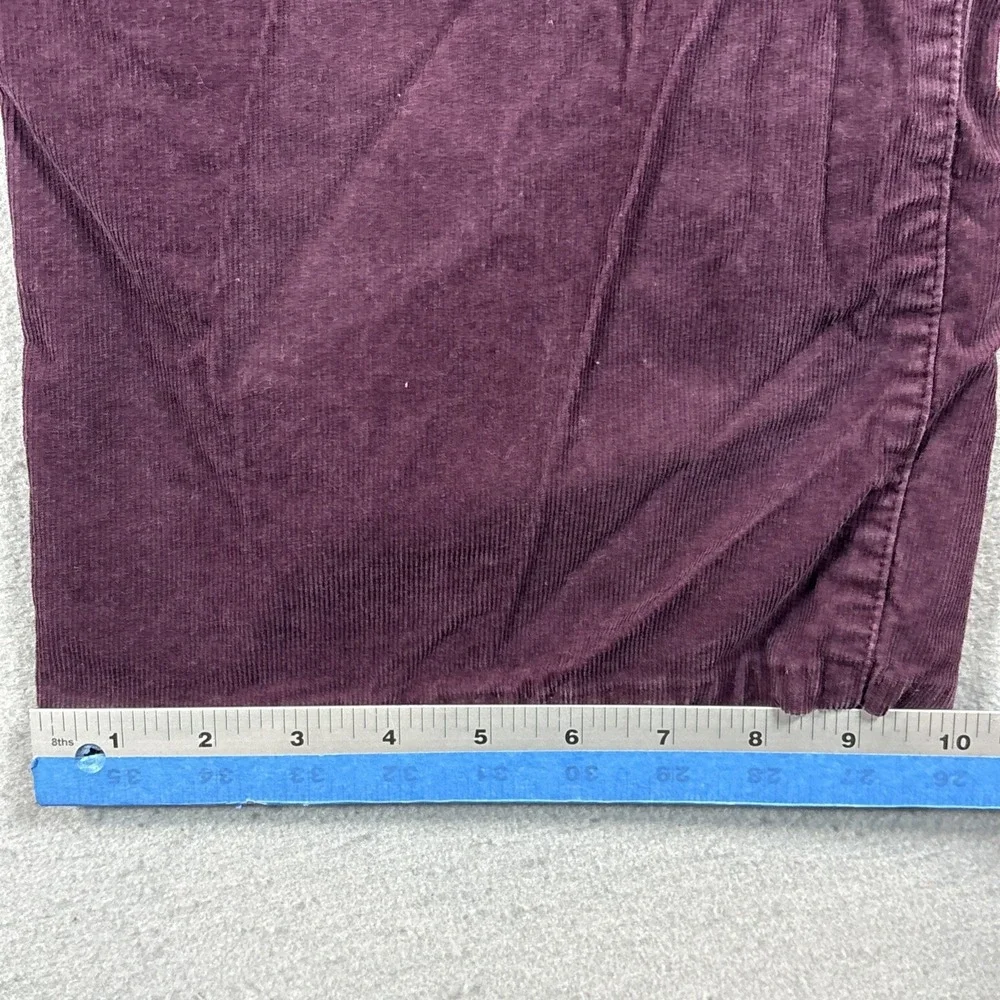 Lands End Wine Corduroy‎ Straight Leg Pants Womens Fit 2 Size 20W